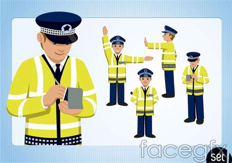 Cartoon Traffic Police Design Vector For Free Download Free Vector