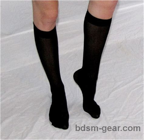 black knee hi stockings