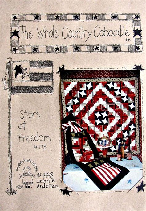 Stars And Freedom Quilt Pattern By The Whole Country Caboodle Etsy