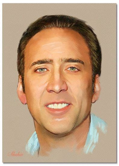 Nicolas Cage By Shahin Portrait Au Crayon Lart Du Portrait Portrait