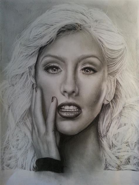Drawing Of Christina Aguilera By Iamgui On Deviantart