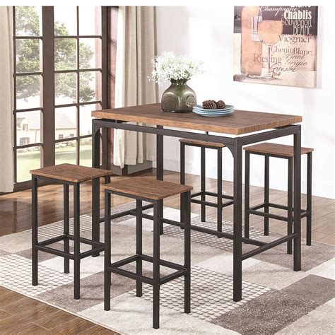 The top countries of suppliers are india, china, and. Coaster 182002 Industrial Table and Chair Set for Four ...