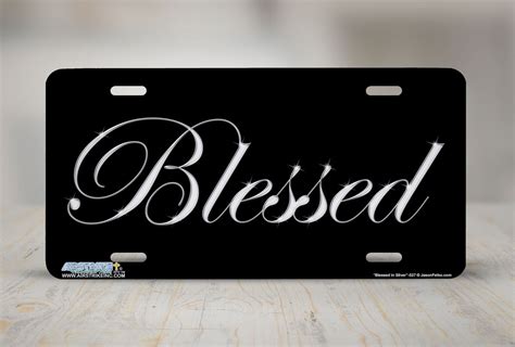 Advertise a business, make a statement, or support a cause with one of our designs. Blessed Front Plate-Christian Decorative License Plate Car