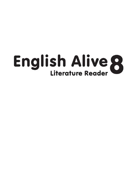 Collins English Alive Literature Class 8 Baladithya K Page 1 112
