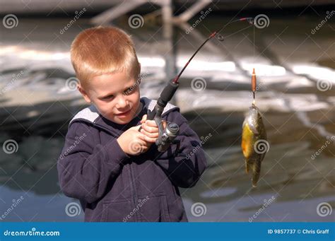 Boy Fishing Stock Image Image Of Boat Dock Enjoy Expressive 9857737