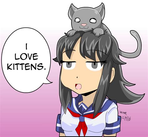 Yandere Simulator Fan Art I Love Kittens By Zero Q On Deviantart