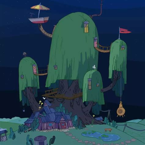 Live Wallpaper Adventure Time Treehouse Night Download To Desktop