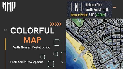 Colorful Map With Postals And Nearest Postal Ui Fivem Resource Youtube