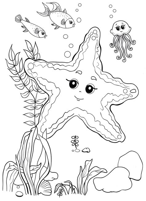 Just print off and color! Marine life Coloring Pages to download and print for free