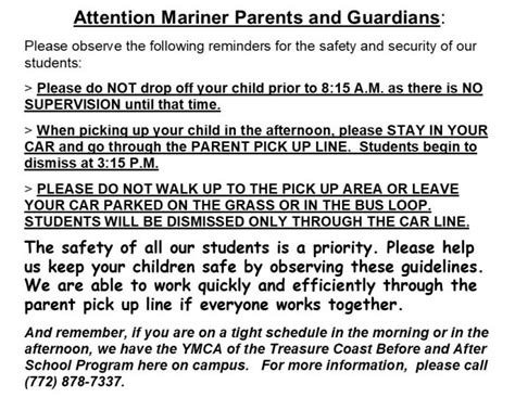 Parent Drop Off And Pick Up Reminders Weatherbee Elementary
