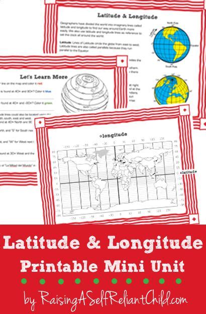 Free Printable Latitude And Longitude For Kids Age 8 10 Social