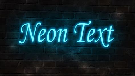 Create A Realistic Neon Text Effect In Photoshop Photoshop Tutorial Images