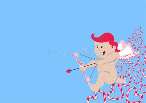 Cupid With Arch And Arrow Stock Vector Illustration Of Letter 7610789