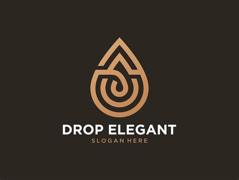 Premium Vector Elegant Drop Water Logo Design
