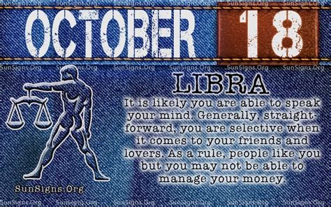 The symbol for libra is the scale. October 18 Birthday Horoscope Personality | Sun Signs