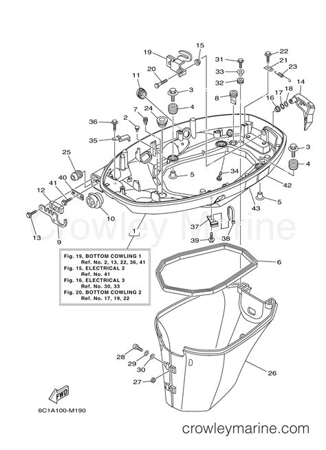 Bottom Cowling Outboard Hp F Jb Crowley Marine