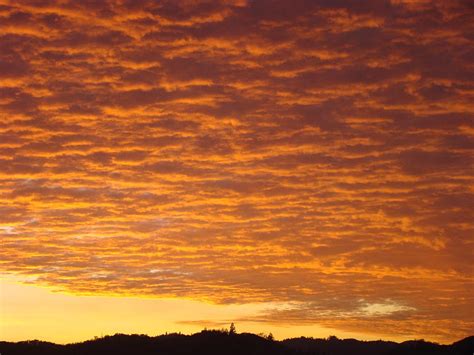 Sunset Fiery Orange Sunset Art Prints Sky Clouds Giclee Baslee Troutman