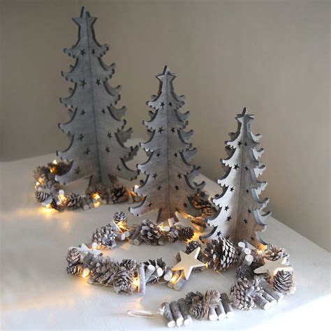 Long Pinecones And Stars Led Light Garland By Clem And Co