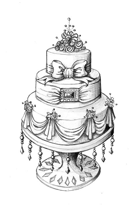 Cake Sketch Cake Drawing Cupcake Drawing