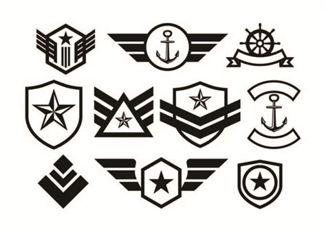 Free Military Badge Collection Vector 165453 Vector Art At Vecteezy