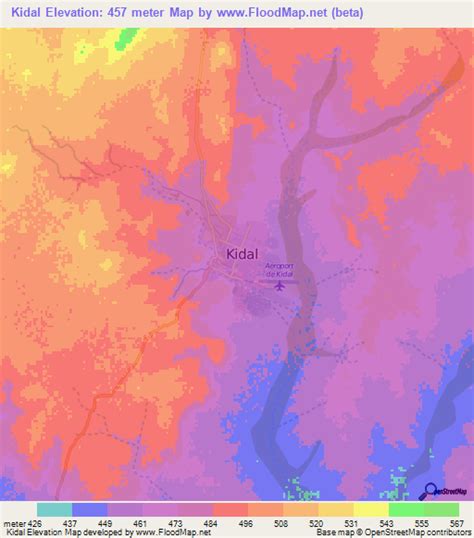 Elevation Of Kidalmali Elevation Map Topography Contour