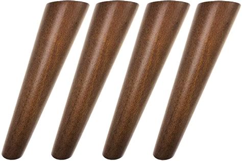 Alemonfurniture legs sofa replacement parts wooden sofa legs(set of 4). Bikani 8''Walnut Color Round Solid Wood Furniture Legs ...