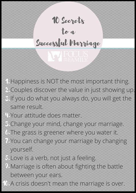 10 Secrets To A Successful Marriage Marriage Advice Quotes Successful Marriage Quotes