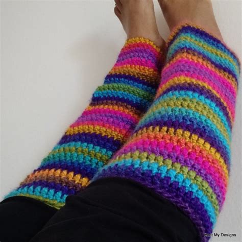 Crochet Rainbow Shaded Leg Warmer - kNot mY deSigns