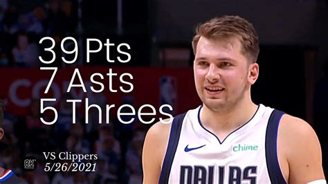 Luka Doncic Pts Asts Rebs Vs Clippers FULL Highlights YouTube