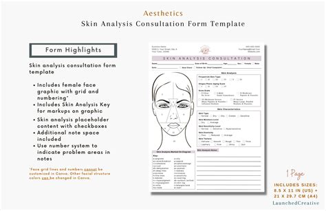 Aesthetics Skin Analysis Treatment Form Bundle Medspa Etsy Australia