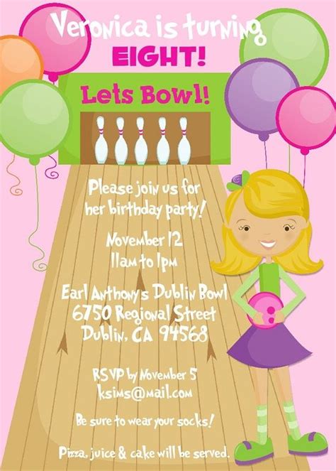 Download Bowling Birthday Party Invitations Ideas Download Thi