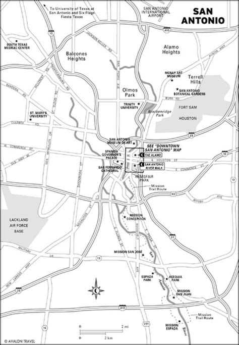 San Antonio Texas Tourist Map San Antonio Texas Mappery