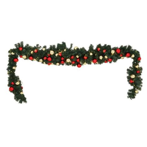 Guirlande Décorée Boules Rouges Et Or Achat Vente Guirlande De Noël Cdiscount