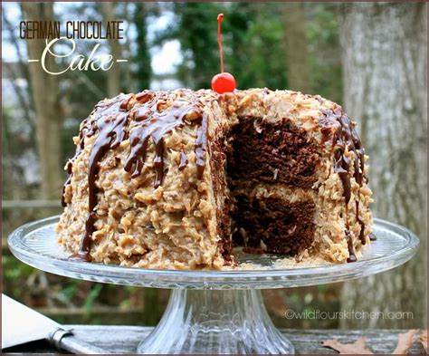 Two layers of tender chocolate cake topped with a decadent coconut pecan frosting. Kicked-Up German Chocolate Cake From a Mix with Homemade ...