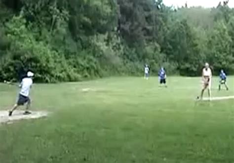 grandma gets nailed by line drive [video]