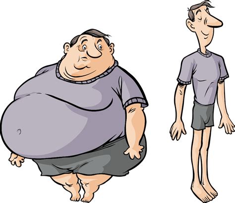 Weight Loss Success - Sudden Weight Loss Cartoon Clipart - Full Size