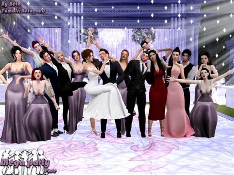 Mega Party Pose Pack By Betoae0 At Tsr Sims 4 Updates