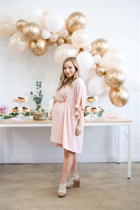 Dress trends this season range from dramatic to simplistic. A Blush Pink And Gold Baby Shower Brunch - Coffee With Summer