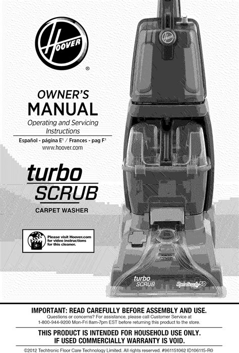 Hoover Spinscrub 50 User Manual