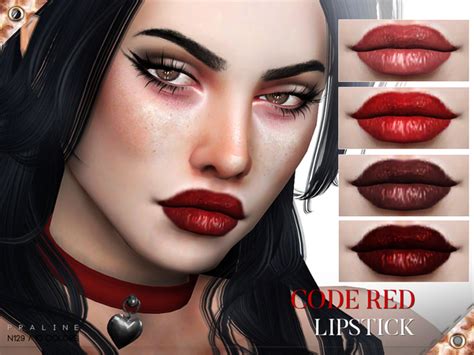 Code Red Lipstick N129 By Pralinesims At Tsr Sims 4 Updates