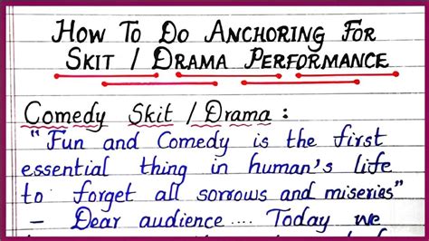 Cultural Program Skitdrama Anchoring Script Cultural Activities