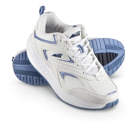 Womens Avia Athletic Shoes White Blue 205546 Running Shoes