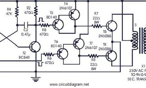 Power Inverter 2n3055 Electronic Schematic Diagram