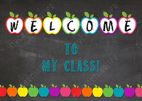 Welcome To My Class Printable Double Sided Teacher Note Cards Etsy