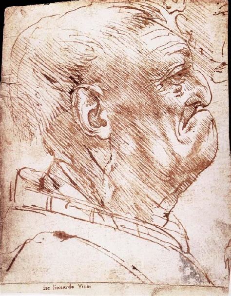 Grotesque Profile Of A Man Leonardo Da Vinci Leonardo Da Vinci