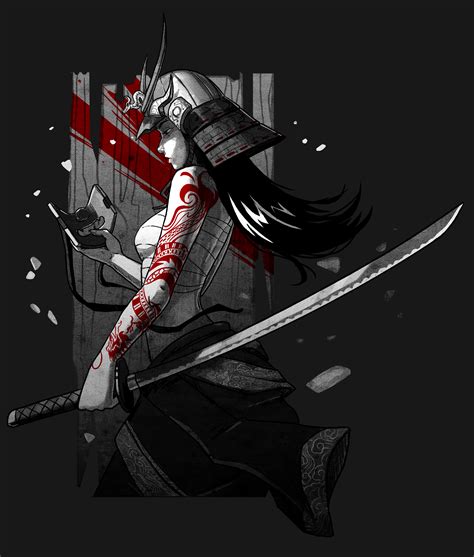 female samurai samurai artwork samurai art