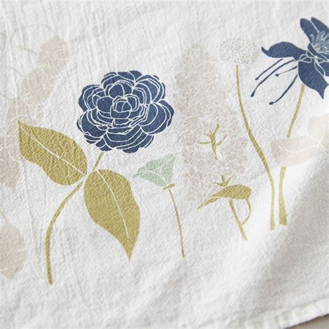 Southern Regional Wild Flower Dish Towel Printed Tea Towel Flower