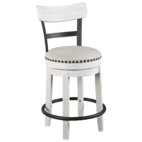 Signature Design By Ashley Valebeck Counter Height Swivel Barstool With Upholstered Seat Dream