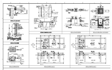 Various Plumbing And Sanitary Details Template Cad Files Dwg Files
