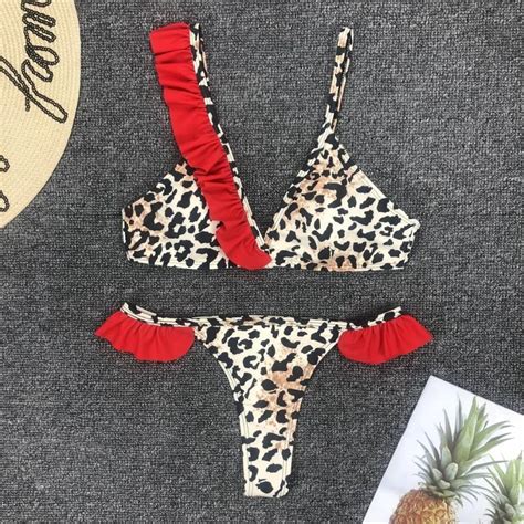 Bikini 2019 Swimsuit Bathing Suit Women Sexy Leopard Printed Wrapped